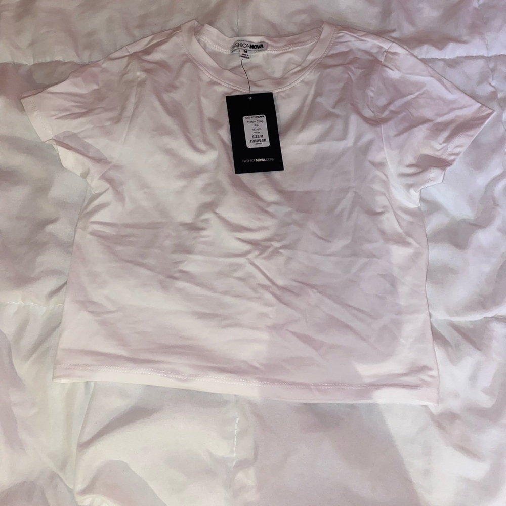 white crop top, size medium
